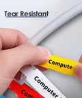 Color Coded Cable Labels Set For Quick Cable Management, 8 Sheets Of 240 Labels, A4 Size 210 X 297 Mm, Each Label 3.31 X 1.02 Inches, 8 Bright Colors Pink Green Red White Blue Orange Brown Yellow, Easy Tagging And Org. tear-resistant cable labels