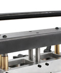 Close-up view of Heavy Duty Three Station Roller Bender For Metal Roofing Materials Bends 0 To 90 Degrees Handles 0.3 To 1.0 mm Metal Plates