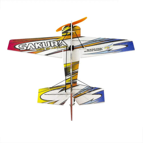 Top view of Sakura 3D EPP Plane Aerobatic RC Aircraft Kit With Motor ESC Servo And Battery 420mm Durable Foam Plane