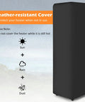 Beast 41,000 BTU Propane Patio Heater with Weatherproof Cover under rain in garden setting