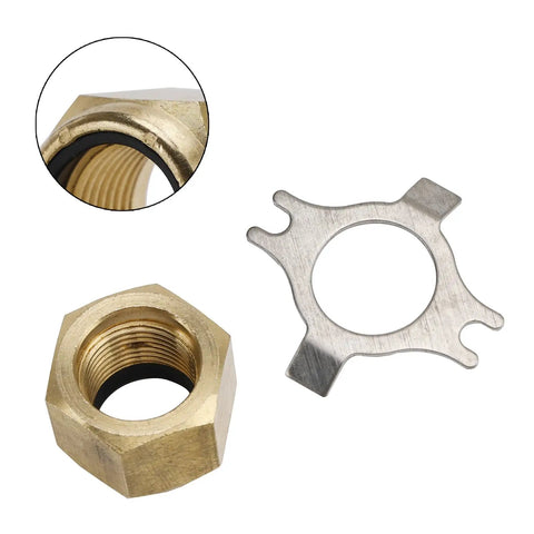 Propeller Nut With Locking Plate For Mercury MerCruiser 11-8M0056234, OEM-Quality Prop Nut And Locking Plate, Corrosion-Resistant, Vibration-Proof, Easy Install, Keeps Prop From Loosening In Freshwater And Saltwater Boats