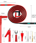 Pro Grade Digital Multimeter Test Lead Kit With Alligator Clips, Replaceable Probes, 16 Piece Set for Safe Accurate Electrical Testing
