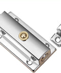 Top Shelf 304 Stainless Steel Sliding Bolt Latch With Push Button Lock For Barn Doors Patios And Gates close-up view with shiny finish.