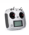 Left Hand Throttle 2.4G RC Transmitter with AFHDS 2A 10 Channel Control and touchscreen interface, front view.