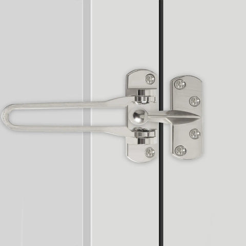 Swing Bar Door Lock For Front And Interior Doors Heavy Duty Brushed Metal Security Latch Built To Last And Kid Safe No Brainer Easy Install