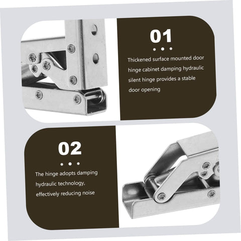 Close-up of Hidden Folding Hinges With Hydraulic Damping For Quiet Cabinet Doors And Wardrobes 180 Degree Drop Down Soft Close
