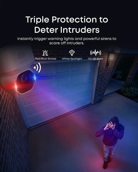 Ultra HD 4K Wireless Outdoor Security Camera With Solar Power And AI Motion Tracking, Facial Recognition, Pan And Tilt, Strobe Light