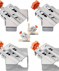 Stainless Steel 90 Degree Corner Clamp Set With Adjustable Swivel Jaws, Dope Pro Grade Right Angle Woodworking Clamp For DIY Cabinet Framing, Precise Joint Alignment, And Workshop Projects, 4-pack corner clamps with orange knobs