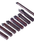 Accusize 1/2'' shank 9pc indexable carbide turning tool and boring bar set for aluminum