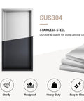 Stainless Steel Shower Niche for Bathroom Storage, Recessed, No Tiling Required, 24x12 Inches, Antique Copper Finish, Quick Install