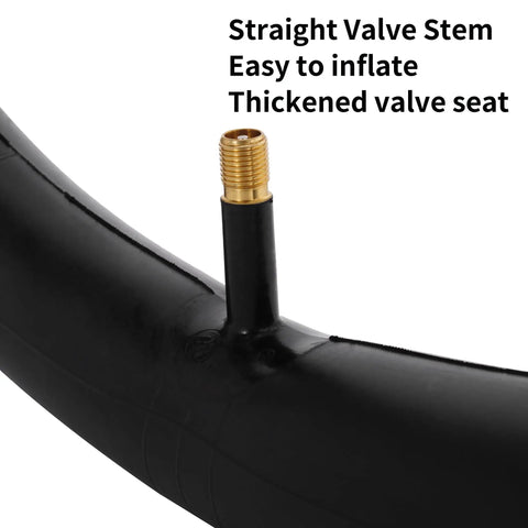 Close-up of straight valve stem on Kids 14 Inch Bike Tire and Inner Tube Set Heavy Duty 14x1.75 47 254 Tire and 14x1.75 2125 Inner Tube