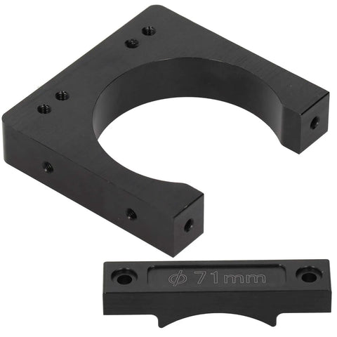 Must-Have Spindle Motor Mount Bracket Clamp For CNC Engraving Machines Featuring Solid Aluminum Alloy Build, 71mm size, black finish.