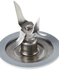 Close-up of stainless steel blade with sealing ring from Two Piece Blender Accessory Set With Blade And Sealing Ring For Most 5 And 6 Cup Glass Or Plastic Jars.