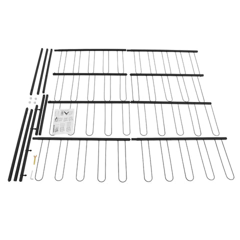 Heavy Duty Vinyl Roll Floor Storage Rack And Paper Organizer For Print Shops And Art Studios With Forty Long Shelves components layout.