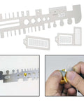 Pro DIY Metal Bender Kit For Sheet Metal And Tubes With Folding Tool And Auxiliary Bending Tools with measuring ruler and hands using tool