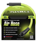 Zero Hassle All Day Grind Air Hose 3/8 X 35 Foot Heavy Duty Flexible Hybrid Polymer with aluminum fittings and easy grip.
