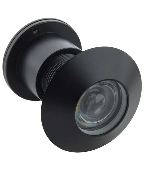Solid Brass Door Peephole Viewer with 220 Degree Wide Viewing Angle and Heavy Duty Rotating Privacy Cover for Front Door Security, modern black finish