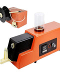 Built Tough Commercial 3D Printer Filament Extruder With Adjustable Speed And Dual Extrusion Dies orange machine with spool holder.