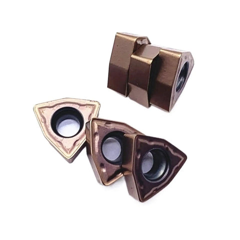Heavy Duty Indexable Carbide Lathe Tool WCMT050308 cutting inserts, triangle shape for CNC machining steel and stainless steel.