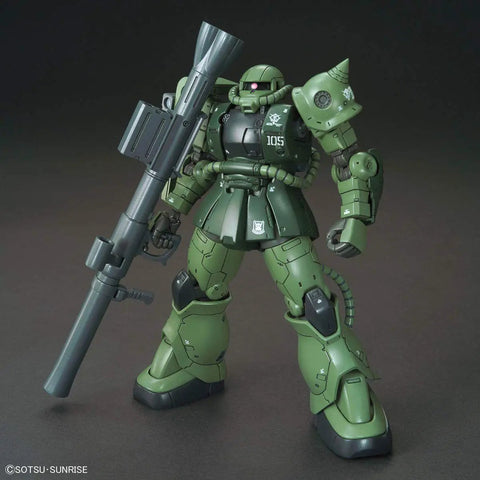 Gundam The Origin Zaku II Type C6 R6 HG 1 144 Model Kit With Belt Fed Machine Gun Vulcan Cannon Bazooka And Magazines