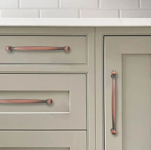 18 Inch Brushed Antique Copper Cabinet Pulls With Solid Zinc Alloy Heavy Duty Construction Built To Last For Cupboards And Dressers