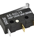 Built Tough Miniature Micro Switch Pack Of Four With Curved Tip Lever 3 Pin Limit Switch 5A 125VAC High Precision Mechanism