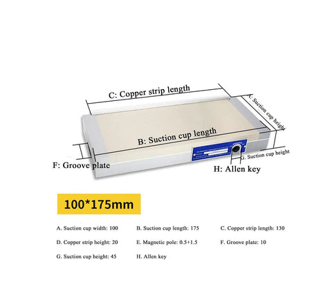 Go-To Precision Permanent Magnetic Chuck with high density flat magnetic plate for grinding EDM spark erosion wire cutting