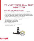 Last Word Dial Test Indicator With Body Clamp And Case For Precise Measurements, White Half Shaded Face, 711FSZ