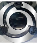 Heavy Duty Adjustable Soft Jaw Boring Ring For Cnc Lathe Chuck Machine Center Turning Tool Holder, silver with black components.