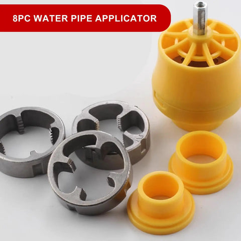 Khbyt Electric Drill Pvc Pipe Threader Kit With 3 Abs Dies For Home Renovation and Plumbing Repair Projects including 8PC Water Pipe Applicator.