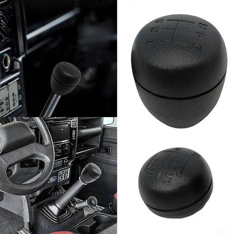 Upgrade Your R380 Truck With This Slick Black ABS Shift Knob Kit, Built Tough To Grip And Glance For LT77 Manual Transmissions On Discovery Defender Off Road Models That Are Ready To Roll Hard From 1983 Through 2016 Without Any Slip Or Fade During Heavy. black ABS manual shift knob kit for Land Rover Defender LT77/R380 interior