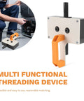 Heavy Duty Multifunctional Wire Puller Handheld Tugger Tool with orange handle, metal construction, designed for easy cable feeding.