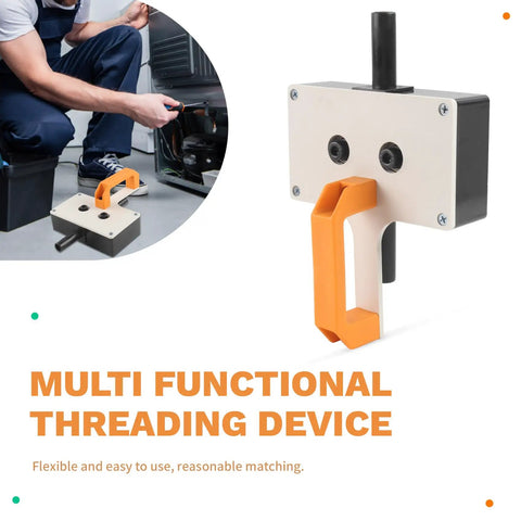 Heavy Duty Multifunctional Wire Puller Handheld Tugger Tool with orange handle, metal construction, designed for easy cable feeding.