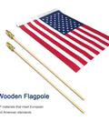 50 Pack Small American Flags On Sticks 4x6 Outdoor Flags For 4th Of July Memorial Day Decor Polyester UV Resistant Durable