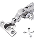 Door Stay Hinges With No Slam Soft Close Mini Hydraulic Damper For Small Cabinets And Thin Doors, 90 Degree Inset, 29mm Cup Hinge