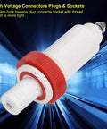 Top Rated Four Millimeter Banana Cross Jack Adapter providing a rock solid threaded fit, high voltage connector close-up image.