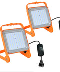 2-Pack 50W LED Work Lights With 8000 Lumens Each IP65 Waterproof Flood Lights 5000K Daylight 10ft Heavy-Duty Cord Energy Saving