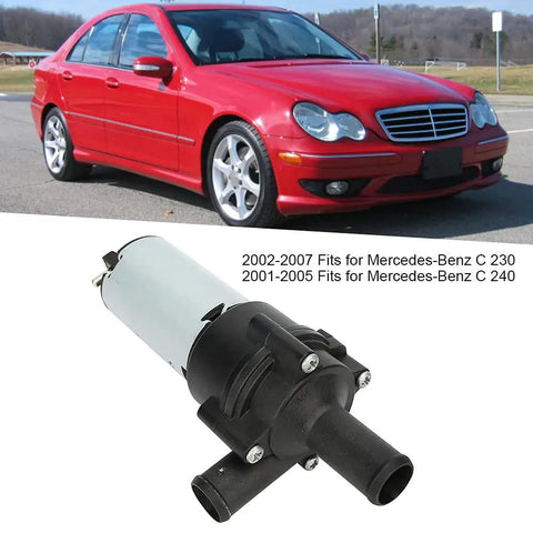 High Performance Electric Auxiliary Water Pump Cooling System Replacement For Mercedes Benz C Class Vehicles Includes C 230 C 240 C 280 C 32 AMG C 320 C 350 And C 55 Model Years 2001 To 2007 Oe Reference Number 2038350164 Durable Cooling Fan Motor Upgrade