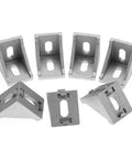25 Pack 4040 Aluminum L Shape Corner Brackets And Right Angle Braces For 4040 Aluminum Profiles displayed in a circle