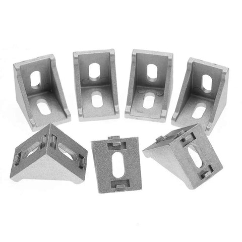 25 Pack 4040 Aluminum L Shape Corner Brackets And Right Angle Braces For 4040 Aluminum Profiles displayed in a circle