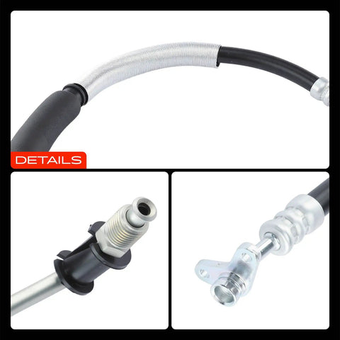 Close-up of Honda Power Steering High Pressure Hose Line Assembly For CR-V 2002 2006 And Element 2003 2011 2.4L L4 Pump To Gear Rack Pinion