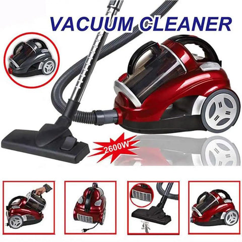 Xurius Bagless Cylinder Vacuum With Cyclonic Tech And Multi-Cyclone Filter For Pet Hair Removal Hard Floor Cleaning Compact Portable Design With Dual Handles Lightweight Suction For Home Use Easy Maintenance And Effective Dust Pickup