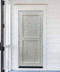Hand Carved White Custom Build Doors For Interior Or Exterior Use, Dope Antique Sliding Barn Door Style, detailed carvings visible