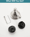 Replacement Shower Faucet Handle Kit For Moen Posi Temp And Chateau Faucets Brushed Nickel Finish with installation parts