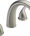 Two-Handle Widespread Roman Tub Faucet Trim Kit In Brushed Nickel For Three-Hole Install Classic Bath Fixture With Durable Finish Upgrade Your Bathroom Modern Look Valve Not Included