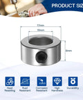 Set Screw Shaft Collars 10mm Bore 17mm OD 8mm Width 5 Pack 304 Stainless Steel Locking Collars With Wrench For Lead Screw And Rod Shafts Durable Anti Corrosion Landing Gear Stopper Wheel Collar