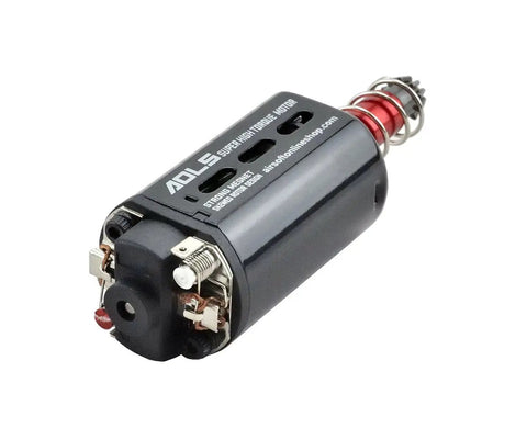 Black Airsoft AEG Beefed Up Torque Motor Long Type D Hole For Upgraded Gearbox Performance With NdFeB Magnet and silver brushes