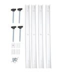 Aluminum T Track Sliding Slot Rail For DIY Woodworking Benches Pro Grade Double Cut Design With Predrilled Holes And Screws 48 Inch