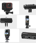 Magnetic Quick Release Mount For Insta360 X4 Air X4 Ace Pro Ace Action Camera With CNC Aluminum Base And One Quarter Inch Screws
