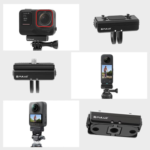 Magnetic Quick Release Mount For Insta360 X4 Air X4 Ace Pro Ace Action Camera With CNC Aluminum Base And One Quarter Inch Screws